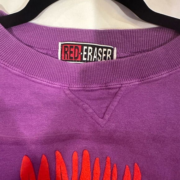 Red Eraser Vintage Sweatshirt Purple in good condition crewneck - Picture 5 of 11